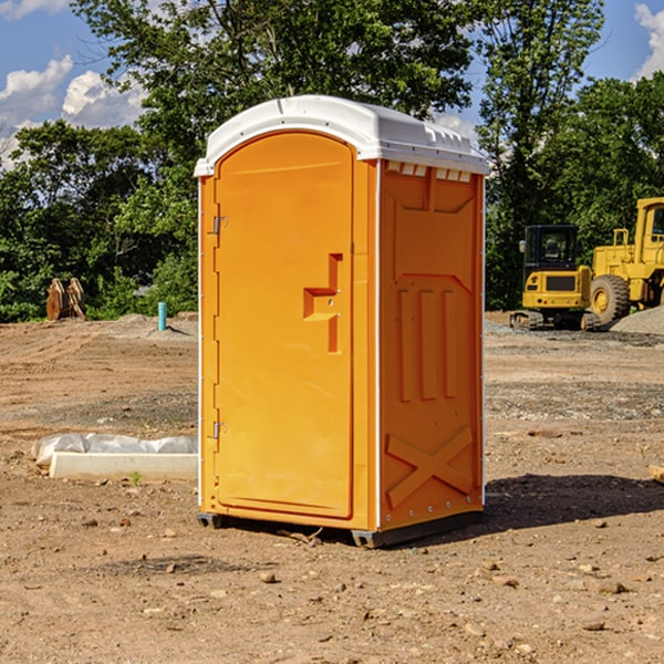 how often are the portable restrooms cleaned and serviced during a rental period in Scio Oregon